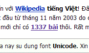 The Vietnamese Wikipedia now has 1,337 articles. Woot!